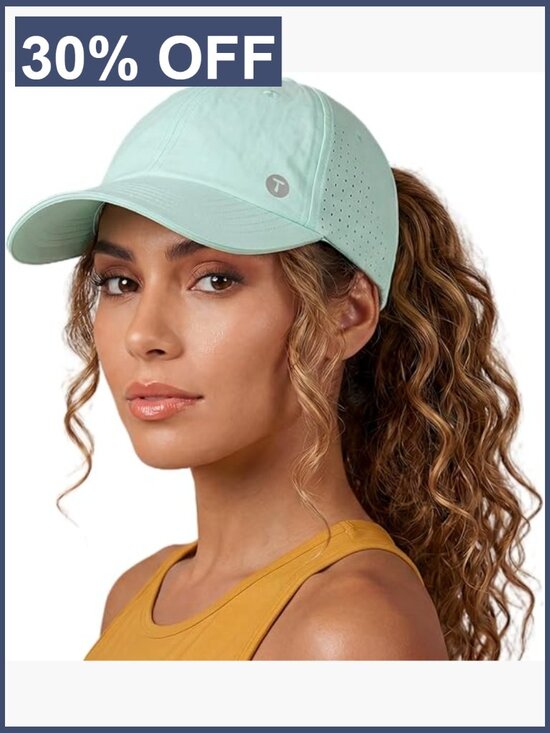 Cooling High Ponytail Sports Hat for Women Breathable UPF 50+ Foldable main image 7